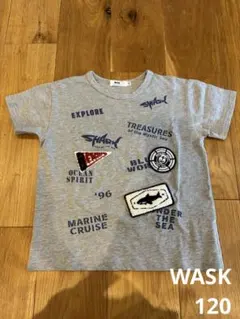 【WASK】シャーク柄 Tシャツ グレー 120のサムネイル