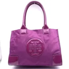 Tory Burchトリーバーチ トートバッグ ナイロン×エナメル パープル