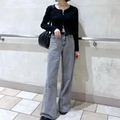 GU ジーユー　リブダブルジップカーディガン　Mサイズ