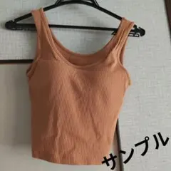 カップ付き リブタンクトップ オレンジのサムネイル