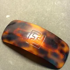 美品✨フェンディ ヘアクリップ バレッタ べっ甲 FFロゴ ヘアピン