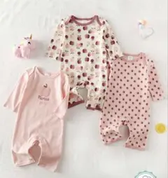9〜12ヶ月　　80cm 3点セット 肌着ロンパース