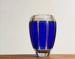 Bohemia ボヘミア エーゲルマン パネルガラス 花瓶 フラワーベース 金彩 Bohemia ボヘミア エーゲルマン パネルガラス 花瓶 フラワーベース