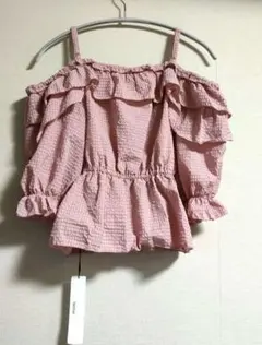 [れいたそ様専用]未使用　Heather ヘザー　オフショルダー フリル ピンク