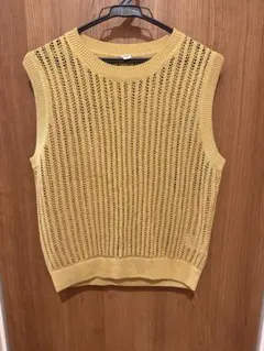 UNIQLO メッシュクルーネックショートセーター/ノースリーブ　XLサイズ