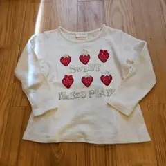 Mezzo Piano いちご刺繍 長袖カットソー　110cm　ロンT