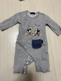 futafuta ミッキーマウスロンパース グレー 70サイズ