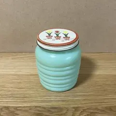 ファイヤーキング ジェダイ　チューリップ　ソルト　＆ペッパー ソルトシェイカー ジェダイ チューリップ柄金属ふた 1940～1950