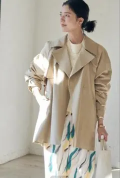 グリーンレーベル　 C/L ミドル トレンチ コート　38 ベージュ