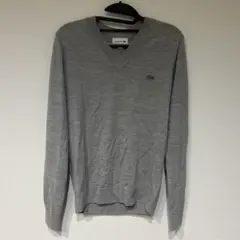LACOSTE グレー Vネック セーター
