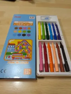 Pentel パスティック 12色セット 消しゴム付きのサムネイル