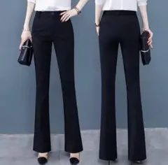 ブラック フレアパンツ 2XL