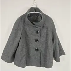 COMME CA ISM グレー ケープコート