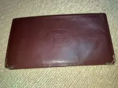 Cartier ボルドーレザー長財布 カルティエ