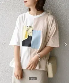 SHIPS　 半袖Tシャツ　切替パッチデザインTEEのサムネイル