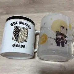 進撃の巨人　アルミン　グラスマグカップ　調査兵団　マグカップ