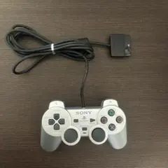 SONY★PlayStation2★コントローラー 有線　シルバー