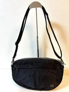 ポーター　タンカー　ショルダーバッグ　オーバル　ハーフムーン　ブラック