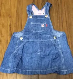 【未使用】ミキハウス　ホットビスケッツ デニムオーバーオール M