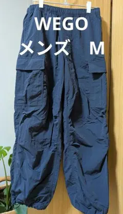 WEGO ナイロン イージーカーゴパンツ メンズ　ネイビー