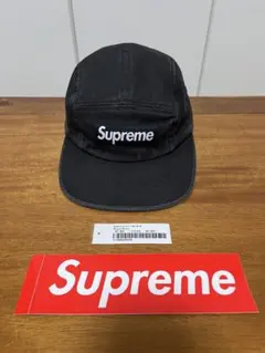 美品 supreme Washed Chino Twill Camp Cap 黒