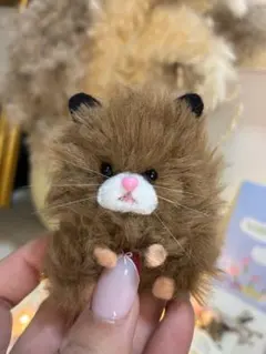 モールドール　羊毛フェルト　ハムスター　キンクマ　ゴールデンハムスター　茶色