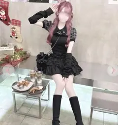 HONEYMEW ハニーミュウ ネクタイ付きアンサンブルフリルワンピース