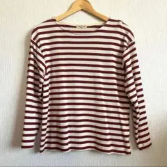 Samansa Mos2 長袖 ロンT ロンティー ボーダー 赤 白 Fサイズ