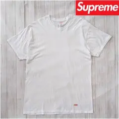 シュプリーム×ヘインズ/タグレス ボックスロゴTシャツ/アンダーウェア