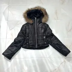 Y2K ファー ダウンジャケット 短丈 平成ギャル 00s archive 美品