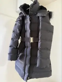 ZARA ファー付きフード ダウンジャケット ブラック　美品