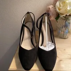 コールハーン　スエードパンプス　黒