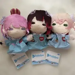 ホロライブ　パペットぬいぐるみ　姫森ルーナ♡ロボ子さん♡桃鈴ねね
