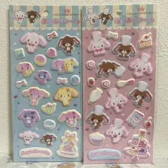 SPINNS購入品 シュガーバニーズ ぷくぷくシール 2枚セット サンリオ