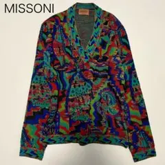 【ミッソーニ】ニット セーター Vネック マルチカラー イタリア製 ウール