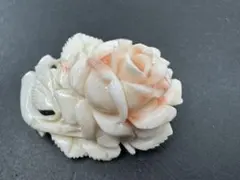 M4290 珊瑚　ブローチ　ヴィンテージ アクセサリー