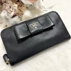 未使用級 110 PRADA プラダ ラウンドファスナー 長財布 ej2 - メルカリ
