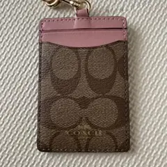 COACH パスケース・定期入れ ブラウン・ピンク