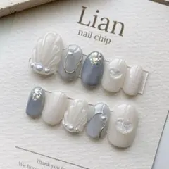 No.254【サイズオーダー】ニュアンス　ぷっくり　ハート　マグネット　貝殻