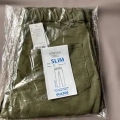 170 GLAZOS ストレッチツイル スリムパンツ カーキ
