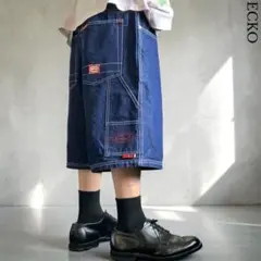 美品 00s 極太 ZOBERJEANS ブラックデニムバギーショーツ Y2K - メルカリ