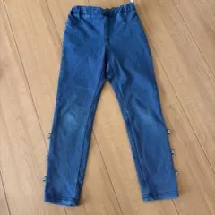 デニムブルー 長ズボン リボン付き