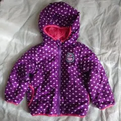 ハート柄フード付きジャケット（紫色）