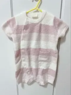 【新品タグ付】gelato pique 半袖　前開き　ロンパース 80ー90cm