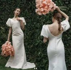 【超美品】パフスリーブドレス