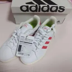 adidas スニーカー☆ホワイト/レッド 26cm