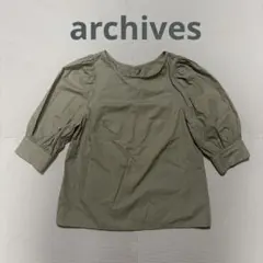 archives バルーンスリーブ シャツ ブラウス ベージュ FREEのサムネイル