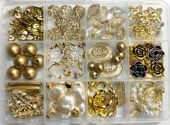 【サービス品】☆くまくま御用達☆ゴールド系パーツ☆ケース入り⸜(*˙꒳˙*)⸝