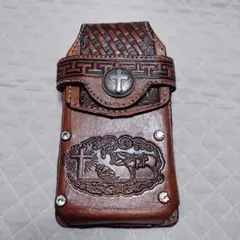 レザーポーチ　スマホケース　ウエストポーチ