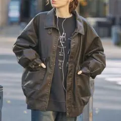 レザージャケットオーバーサイズ